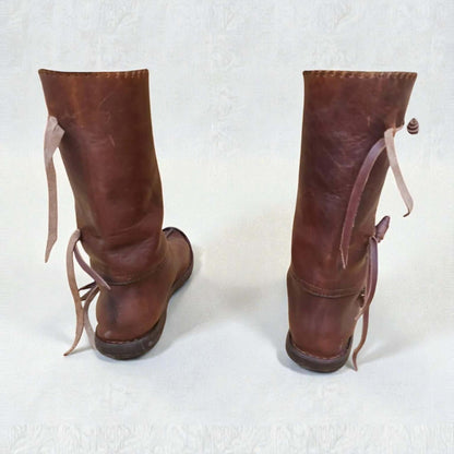 Handmade leather boots Medieval Leather Boots by Aurelian Path – Premium Full - Grain Leather 6