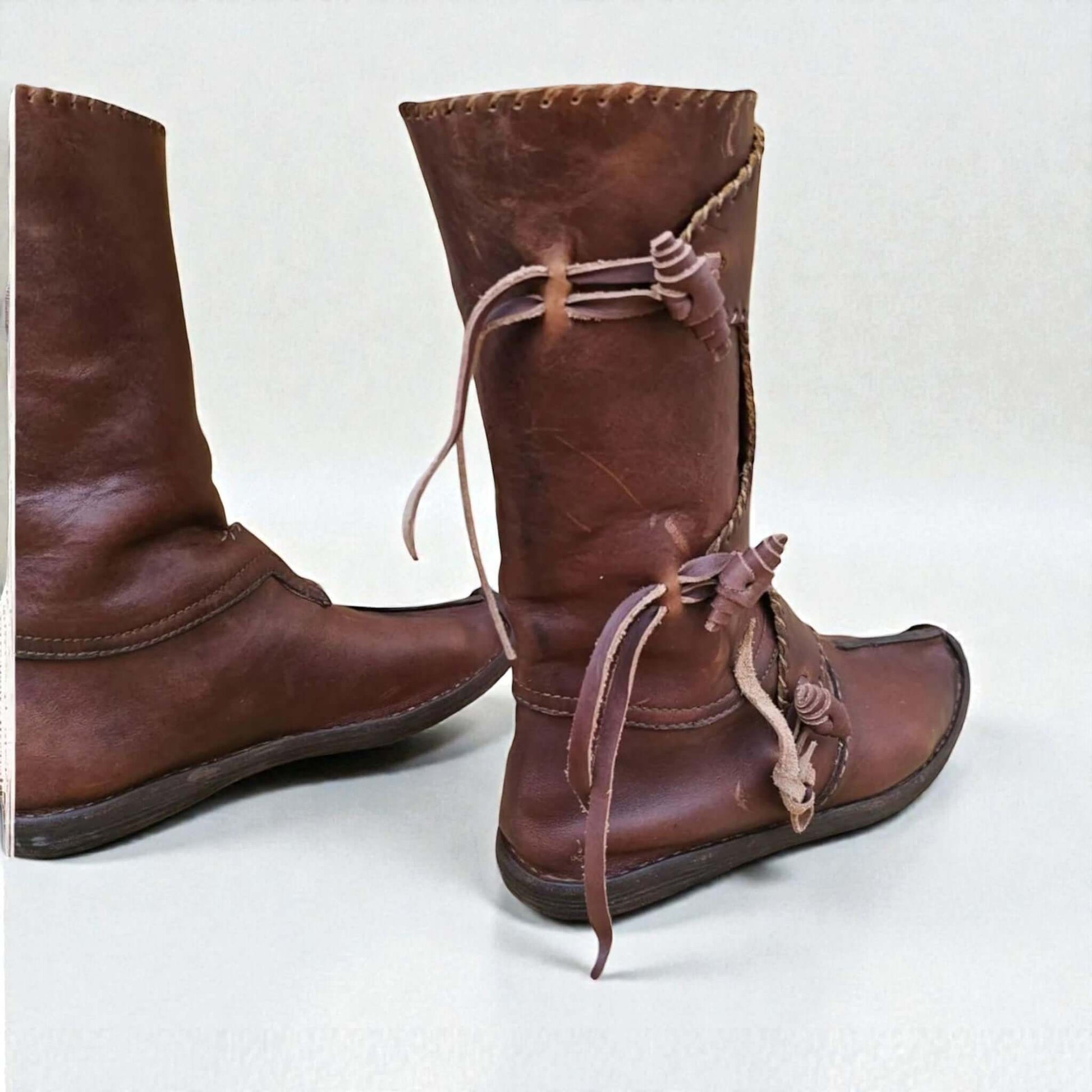 Handmade leather boots Medieval Leather Boots by Aurelian Path – Premium Full - Grain Leather 6