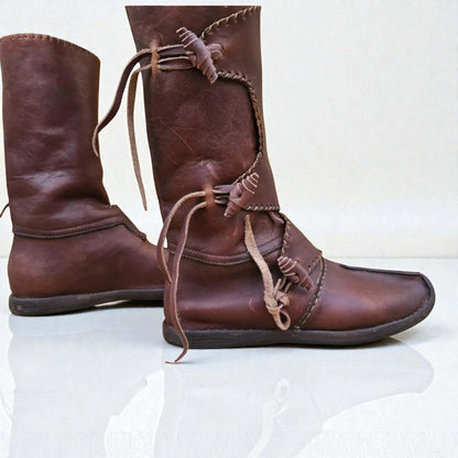 Handmade leather boots Medieval Leather Boots by Aurelian Path – Premium Full - Grain Leather 6
