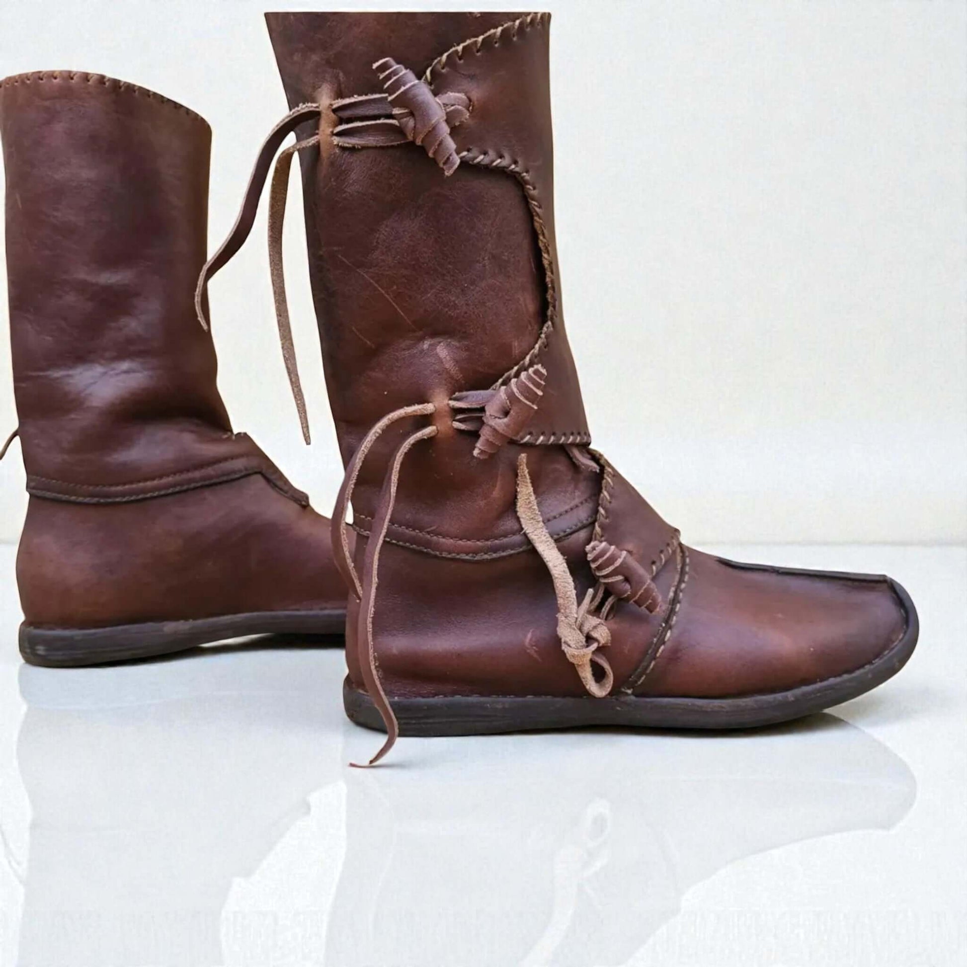 Handmade leather boots Medieval Leather Boots by Aurelian Path – Premium Full - Grain Leather 6