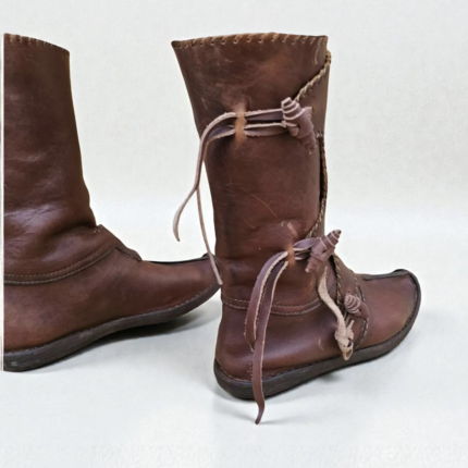 Brown medieval leather boots for Renaissance fair outfit