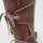 Genuine leather medieval boots with handmade stitching