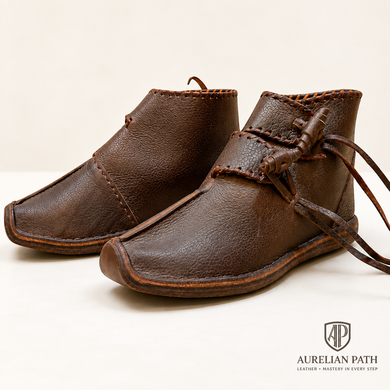 MEDIEVAL LEATHER SHOES FOR LARP Ren Faire Shoes