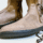 Handmade medieval leather boots for Renaissance reenactment