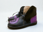 Viking leather shoes for medieval reenactment