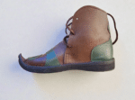 Handmade Ren Faire shoes in brown leather for medieval costumes